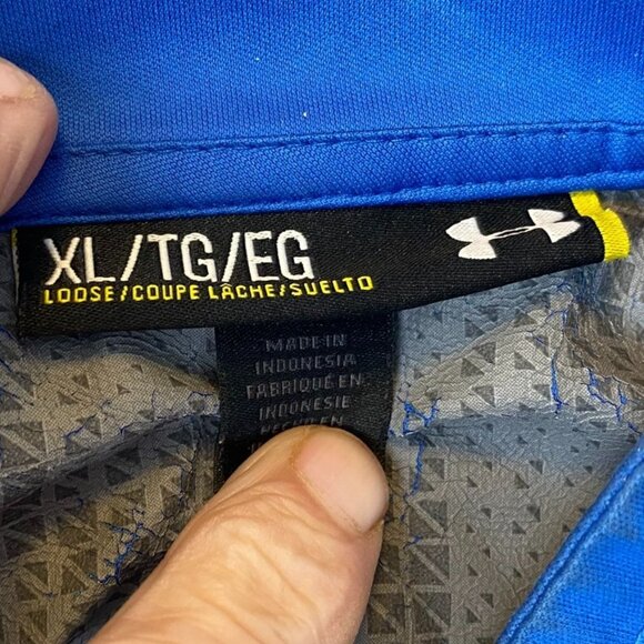 Under Armour Men's Athletic Shirt XL Loose Fit Storm 3 Short Sleeve Quarter Zip - Picture 3 of 14